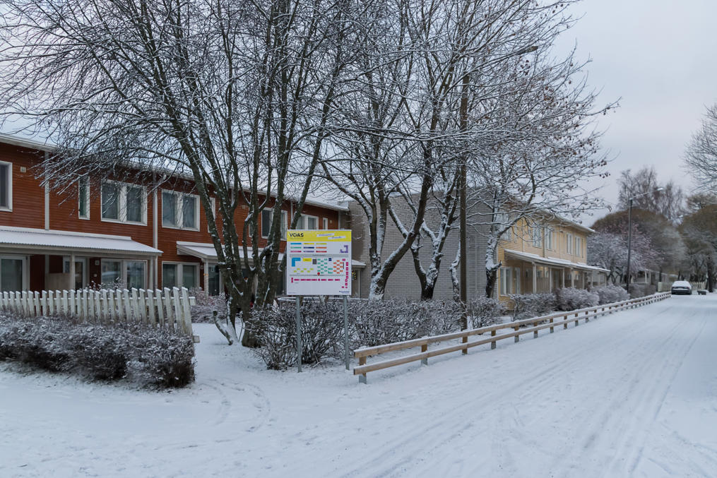 3. Улица Ахвентие (Окуневая дорога), район Палосаари (Горелый остров), примыкающий к центру; студенческий городок VOAS