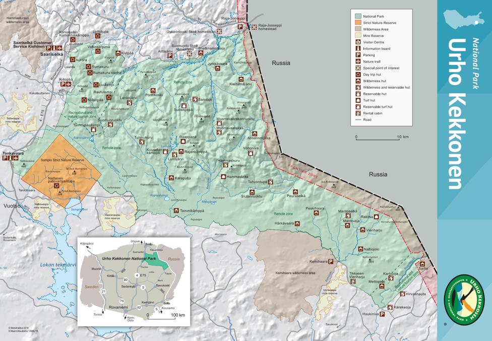 карта из официальной брошюры национального парка