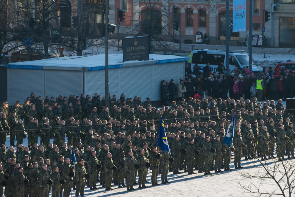 Парад в честь 100-летия возвращения егерей в Финляндию, Вааса, 24.2.2018