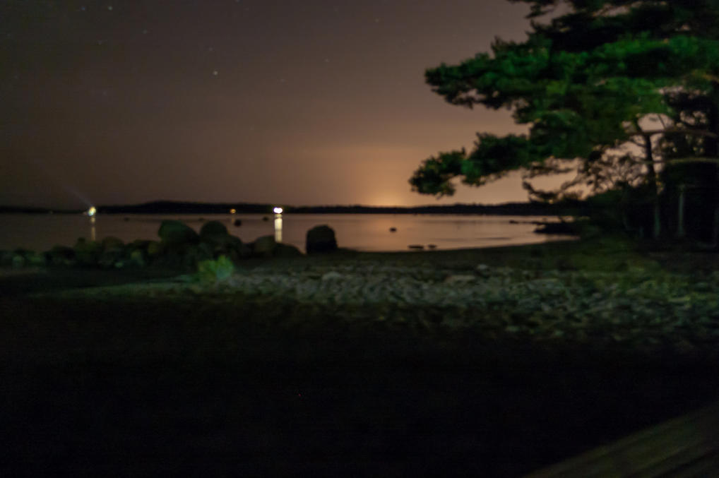 Pitkäthiekat Camping at night